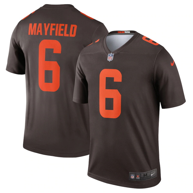 mens nike baker mayfield brown cleveland browns alternate legend jersey